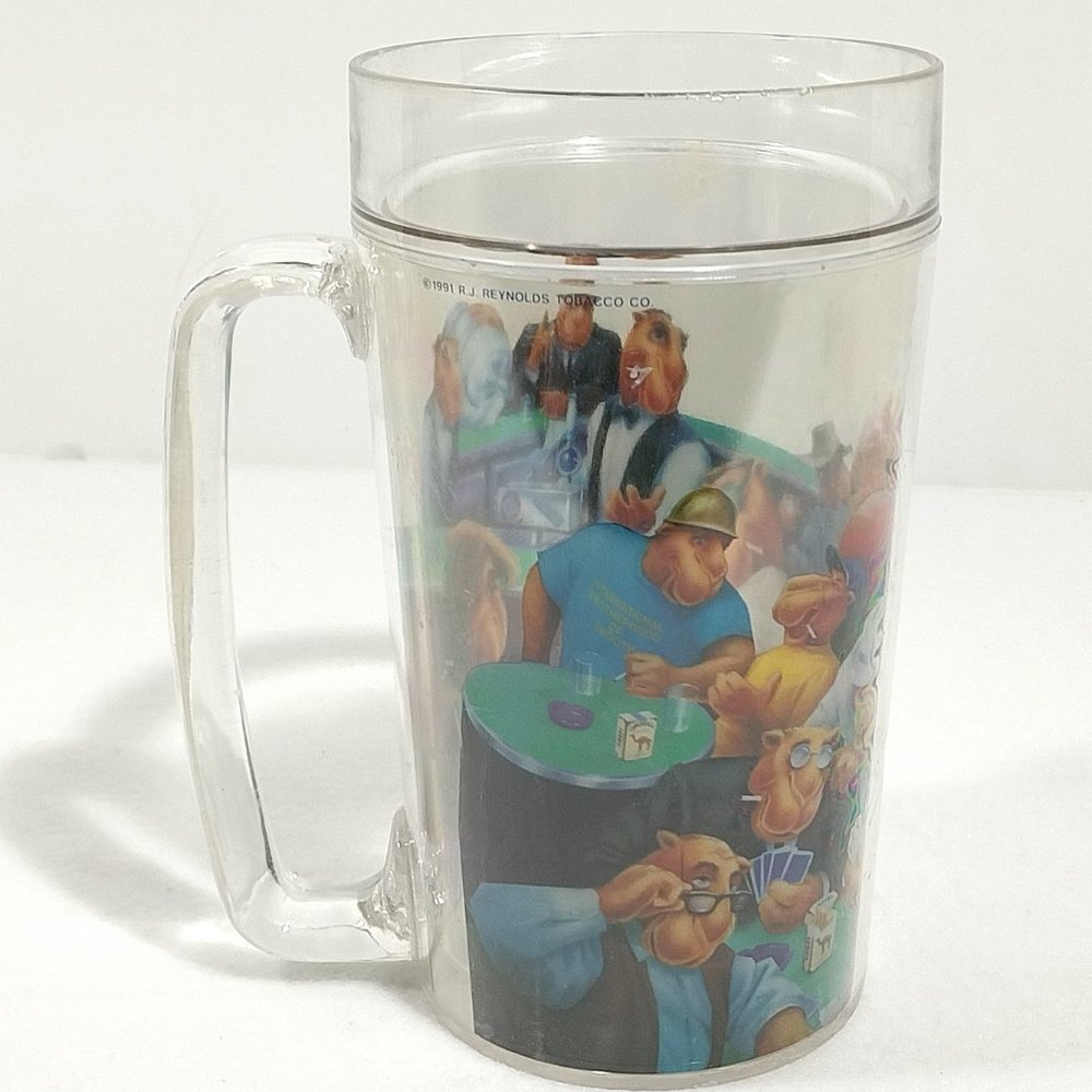 Vintage Thermoserv Clear Plastic Camel Drinking Mug 1991 CAMEL JOE #1311 - Picture 9 of 10